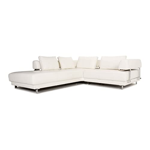 Ewald Schillig Brand Face Leather Corner Sofa Cream Corner Sofa